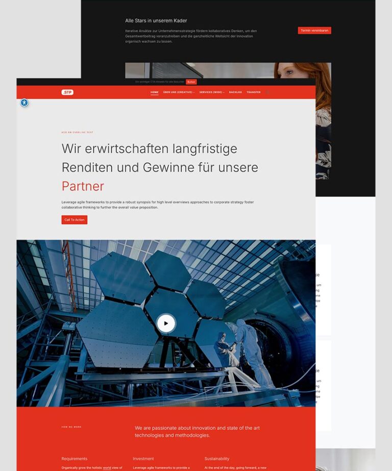 Sehr gute Webseite als Beispiel fuer Agentur und Architektur