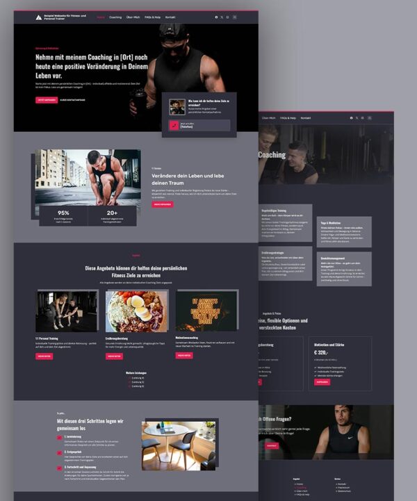 Beispiel-Webseite für Fitness und Personal Trainer